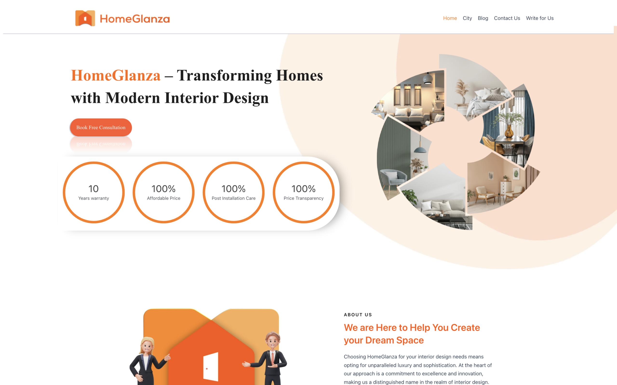 Building HomeGlanza – A Premium Interior Design & Home Renovation Website